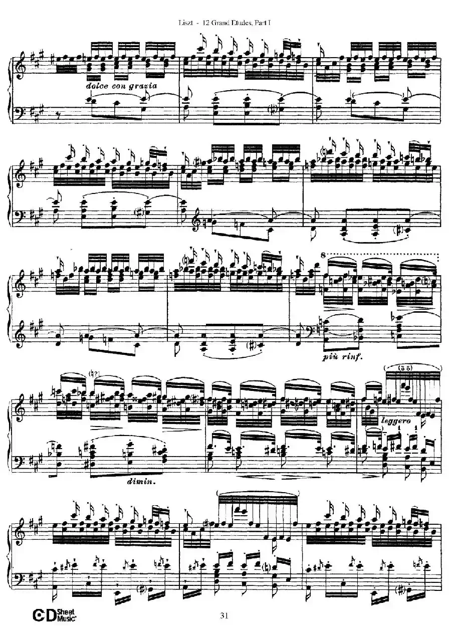 12 Grand Etudes S.137（12首华丽的练习曲·5）