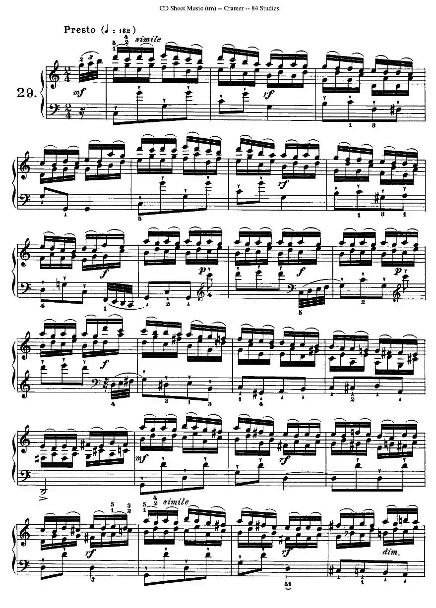 Cramer - 84 exercices（26—30）（克拉莫84首钢琴练习曲）
