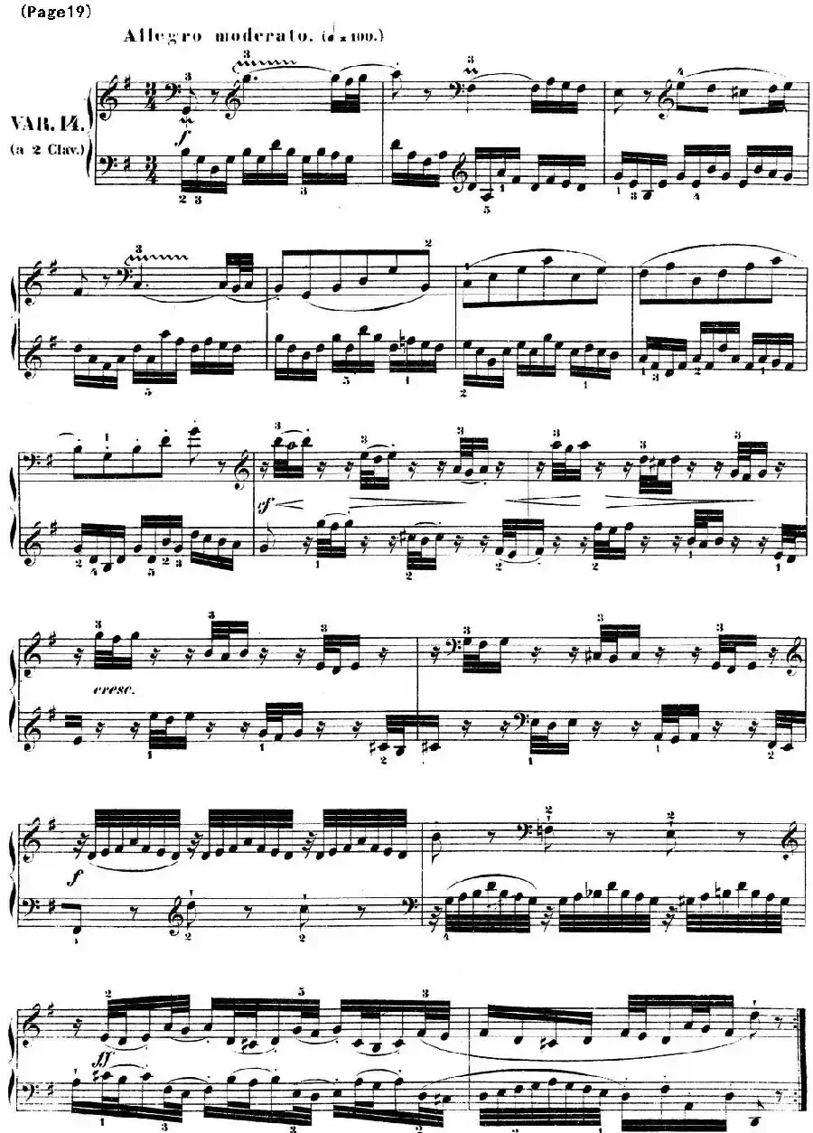 哥德堡变奏曲 巴赫 Goldberg Variationen BWV988