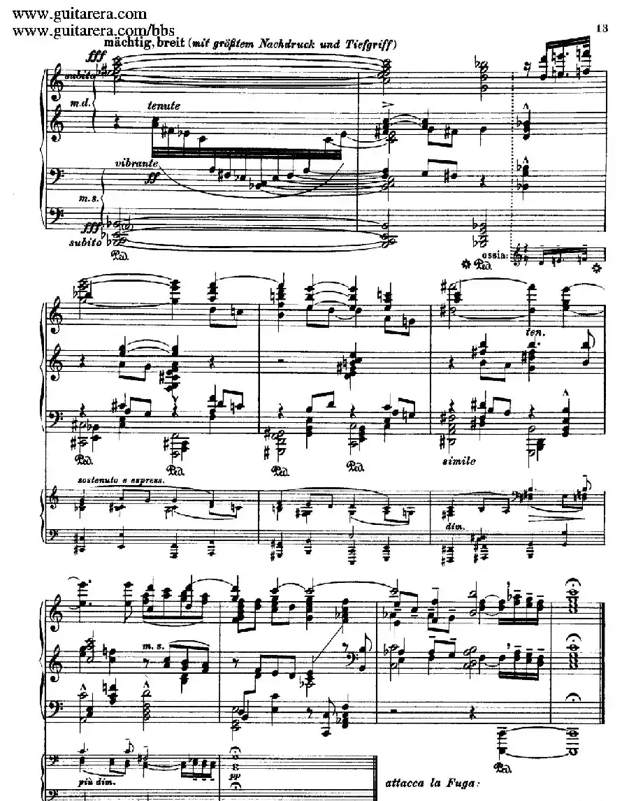 Toccata, Adagio and Fugue in C Major BWV 564 （C大调托卡塔、柔板和赋格）
