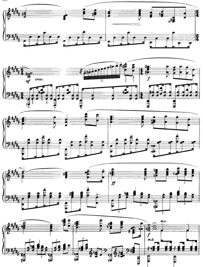 前奏曲六首·(5)悼歌