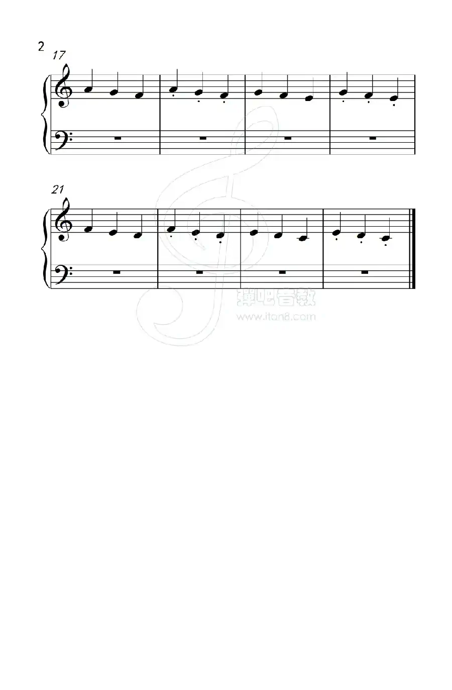 跳音练习 9(儿童钢琴手指练习 2)