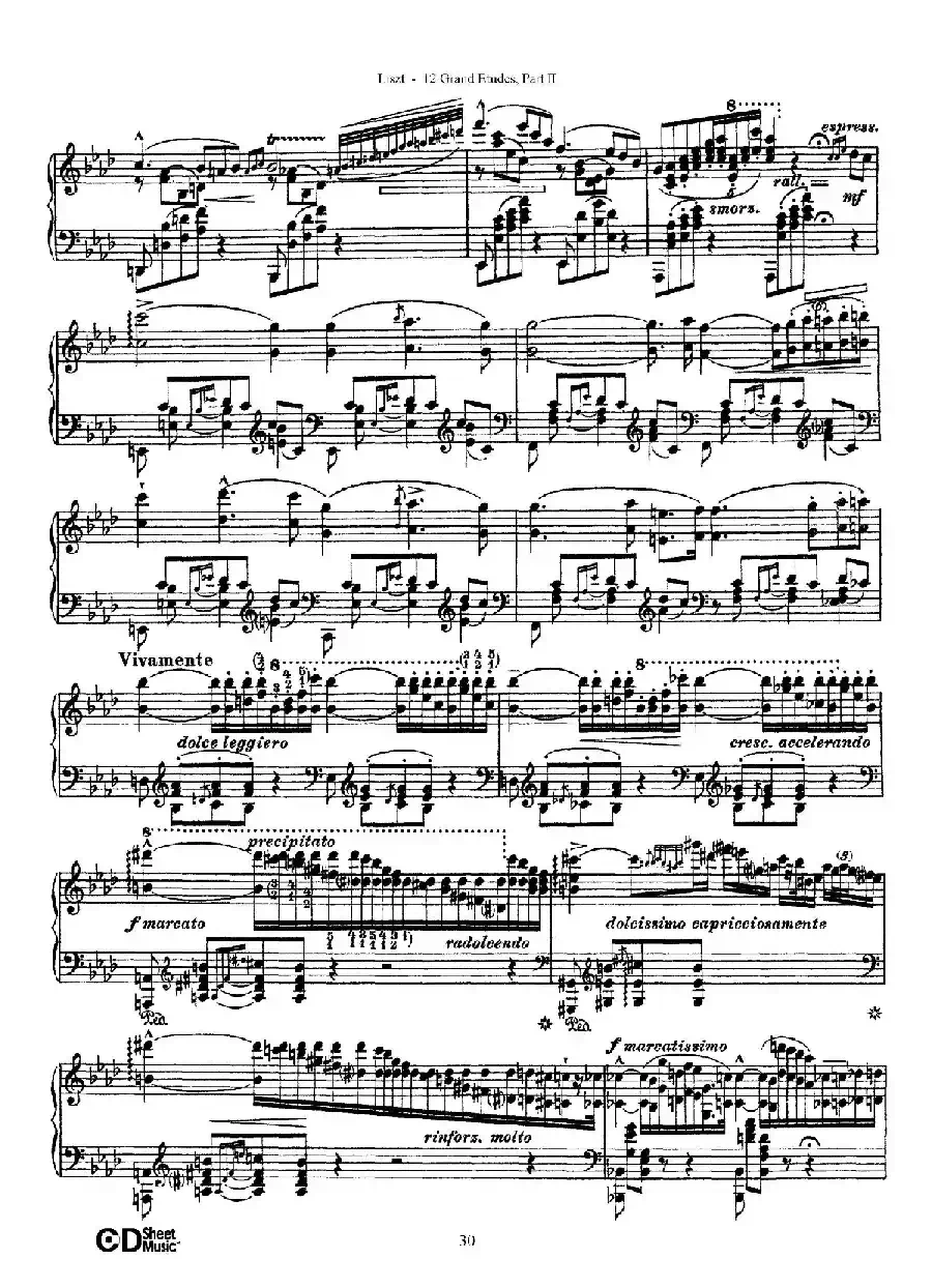 12 Grand Etudes S.137（12首华丽的练习曲·9）