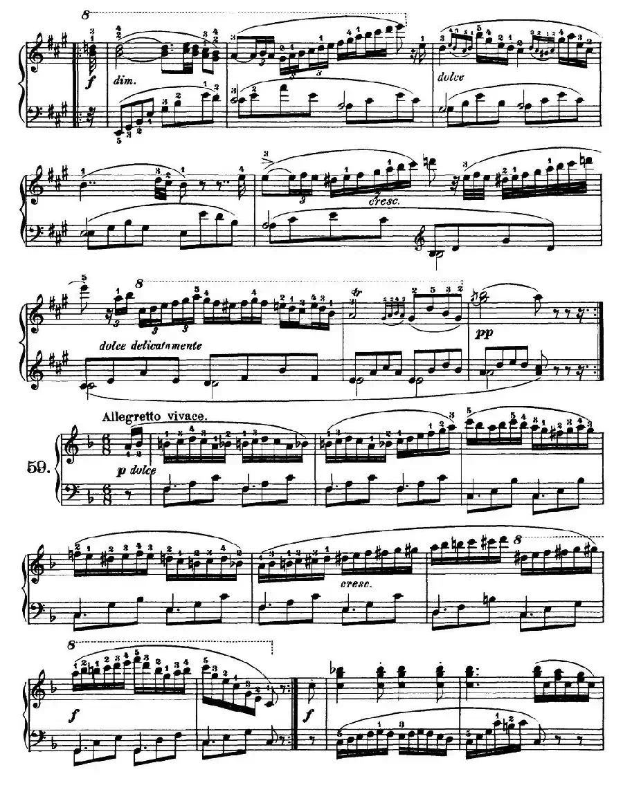 One Hundred and Ten Easy and Progressive Exercises Op.453（车尔尼110首简易练习曲 52——60）