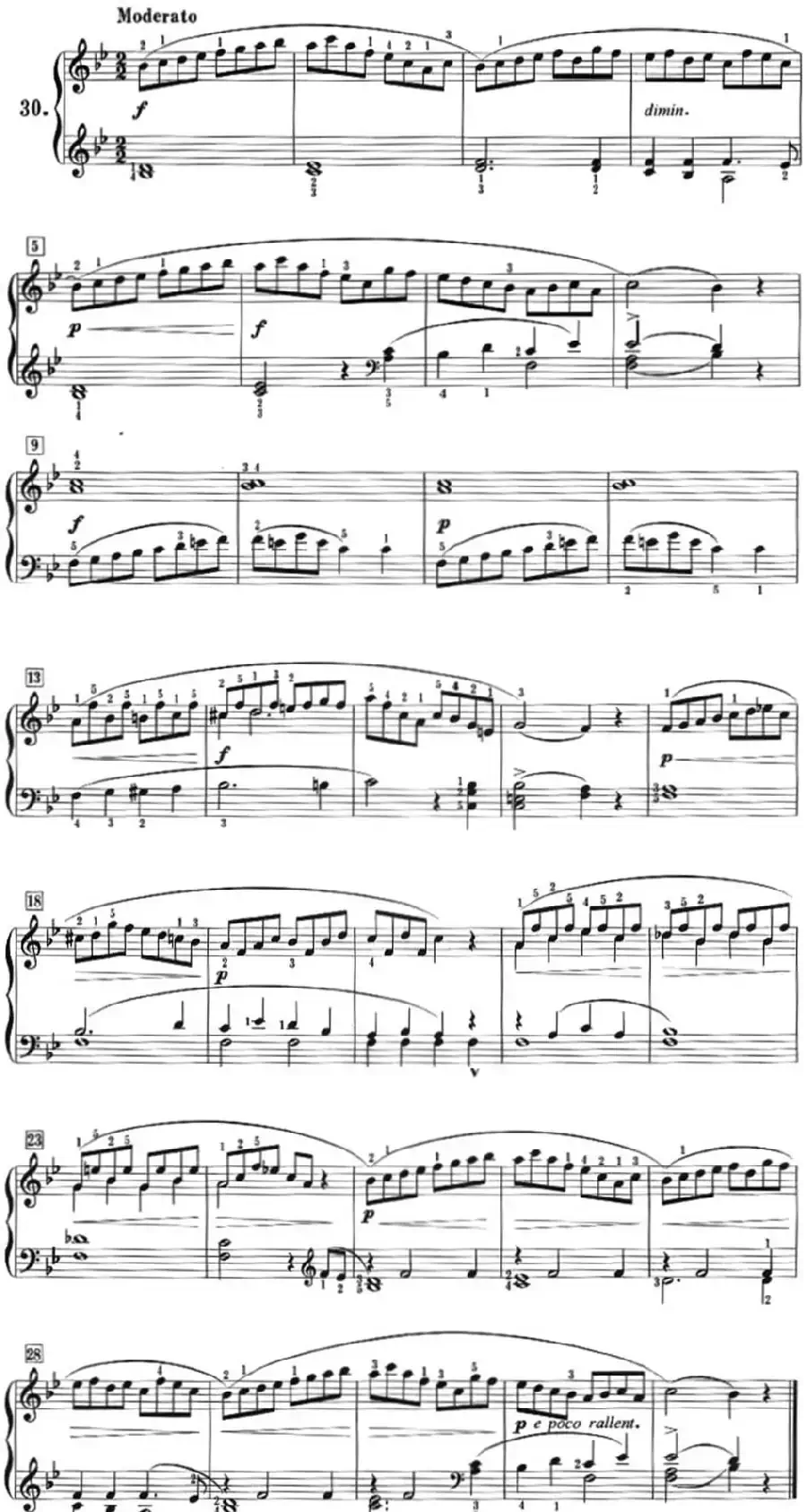 50首莱蒙钢琴练习曲 作品37（NO.30）