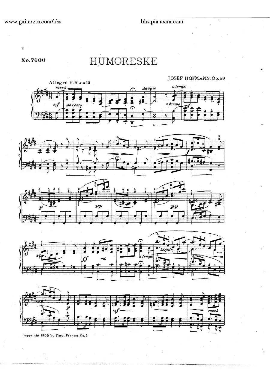 Humoreske in c-sharp Minor Op.59（升c小调幽默曲）