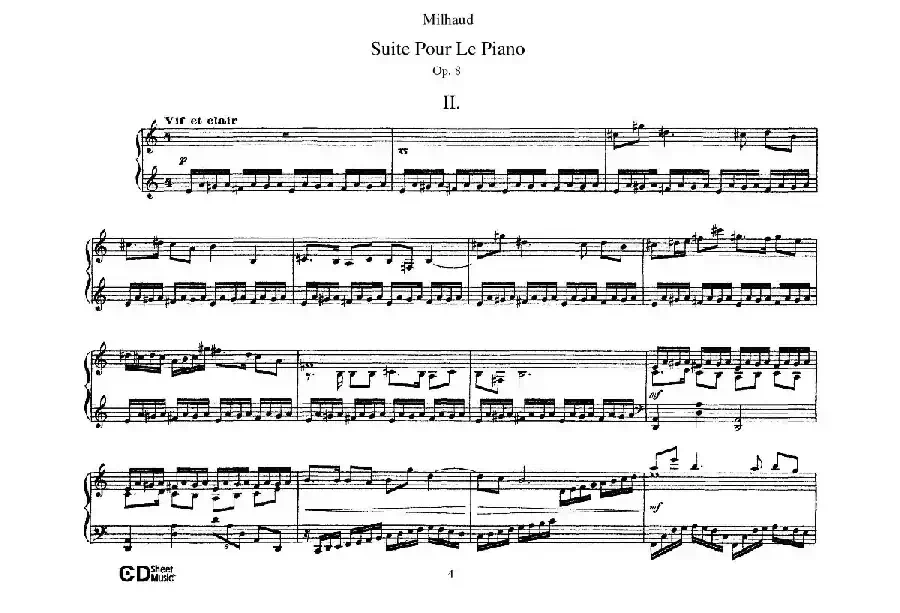 Suite Pour Le Piano Op.8（钢琴组曲·Ⅱ）