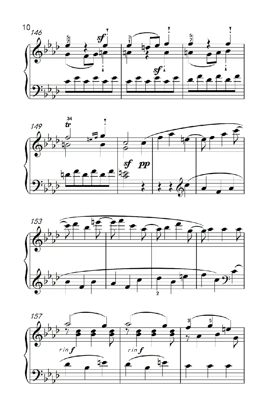 奏鸣曲 Opus 10 Nr.2 第二乐章（贝多芬奏鸣曲集 2）