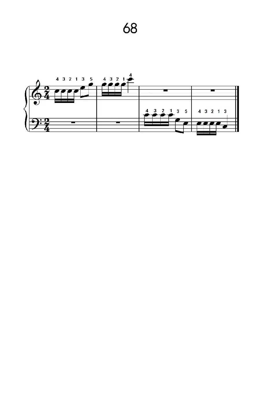 增强手腕及手指弹性的轮指练习 68(儿童钢琴手指练习 2)