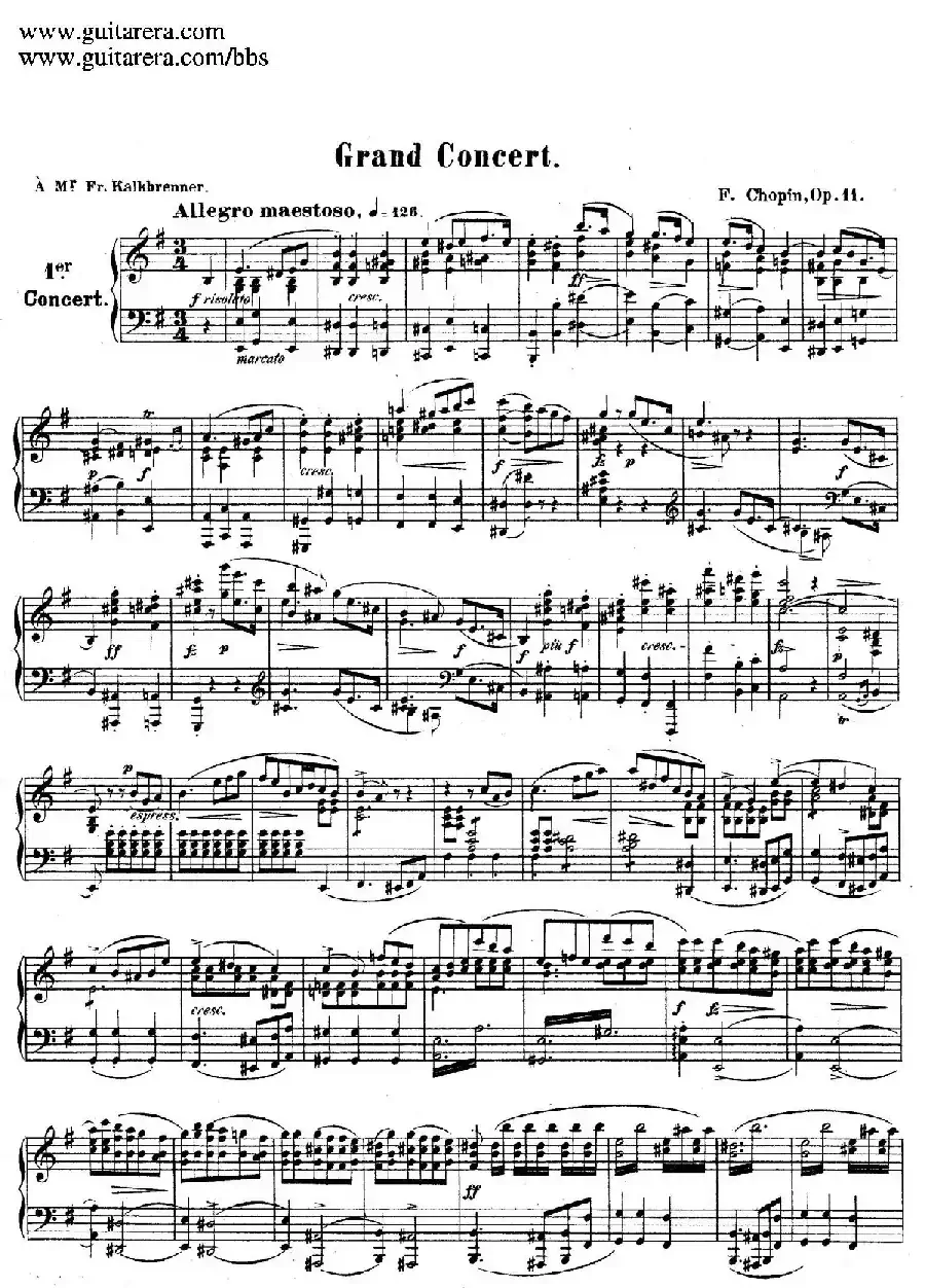 e小调第一钢琴协奏曲 Op.11（钢琴独奏版·第一乐章）