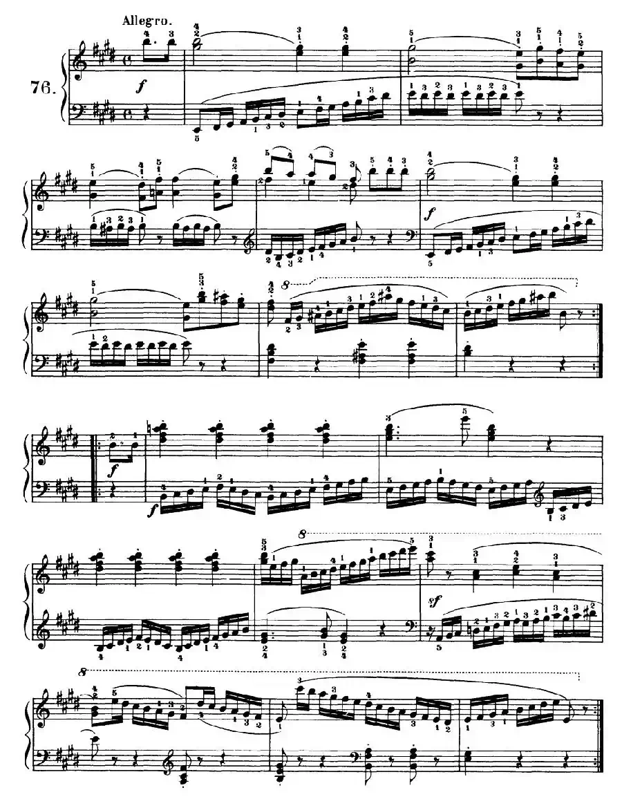 One Hundred and Ten Easy and Progressive Exercises Op.453（车尔尼110首简易练习曲 72——80）