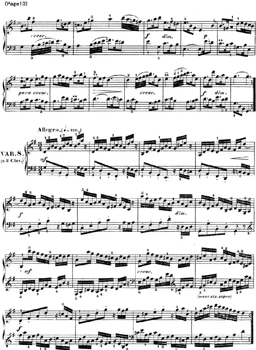 哥德堡变奏曲 巴赫 Goldberg Variationen BWV988