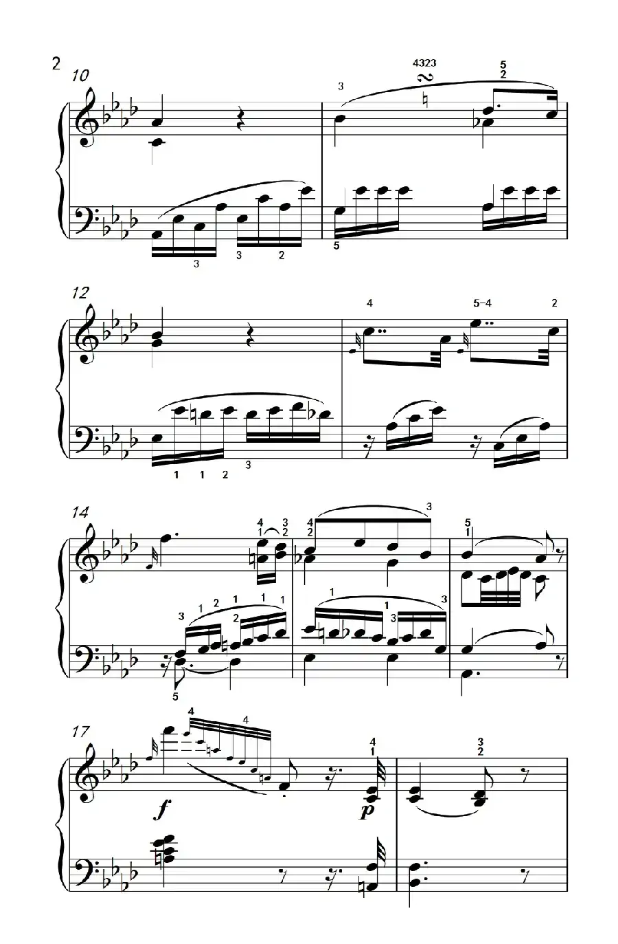 奏鸣曲 Opus 10 Nr.1 第二乐章（贝多芬奏鸣曲集 2）