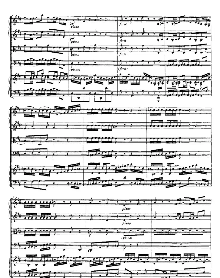 Harpsichd Concerto in D Maj BWV 1054（D大调第三号古钢琴协奏曲·总谱）