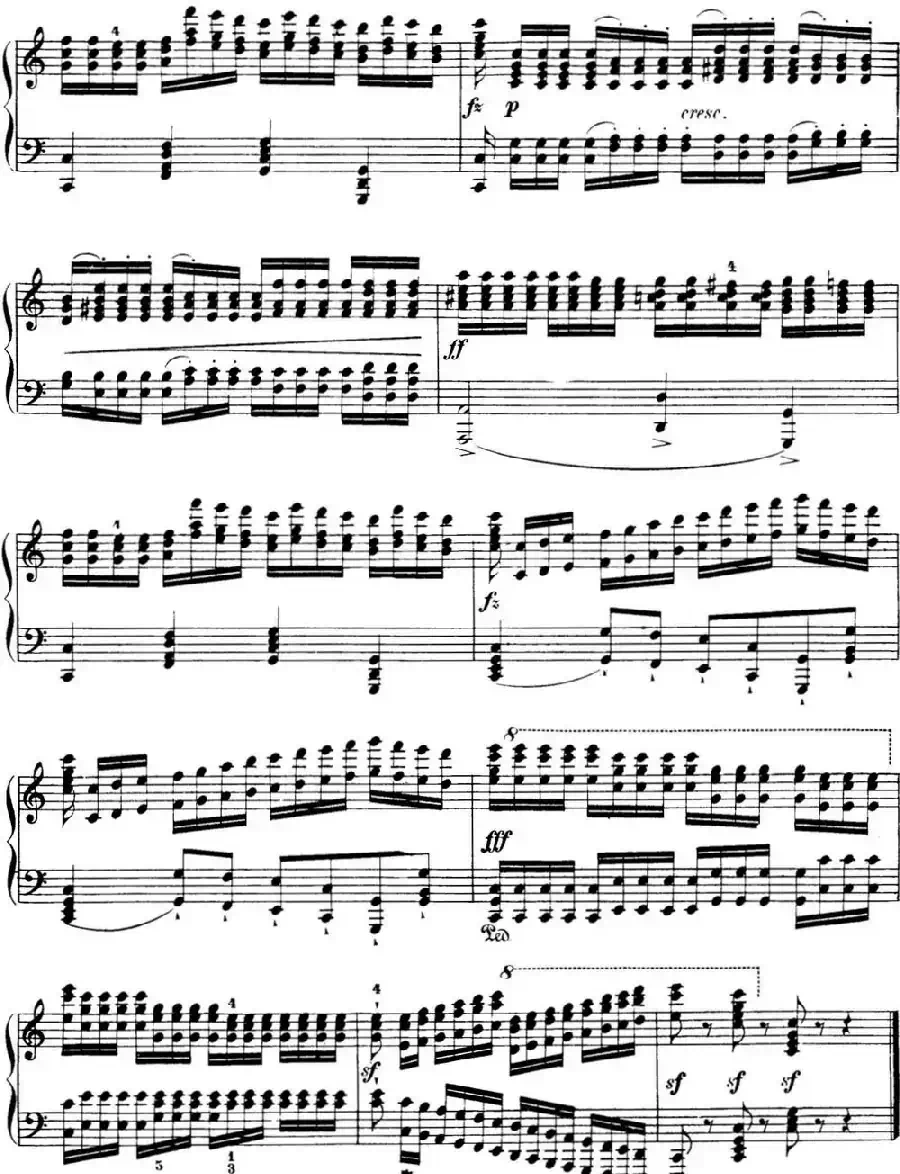 50首车尔尼Op.740钢琴手指灵巧技术练习曲(NO.32)