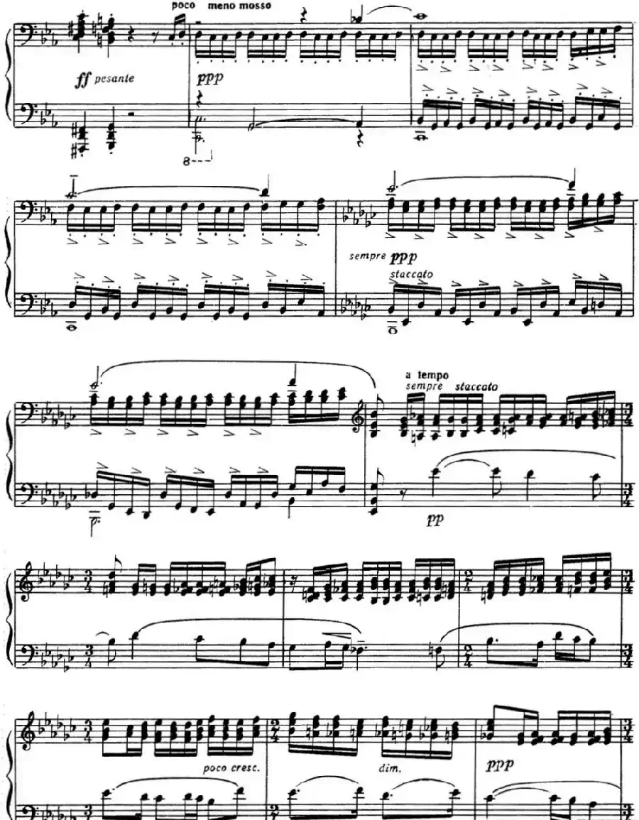 拉赫玛尼诺夫 音画练习曲15或16 Etudes tableaux Op.39 No.7