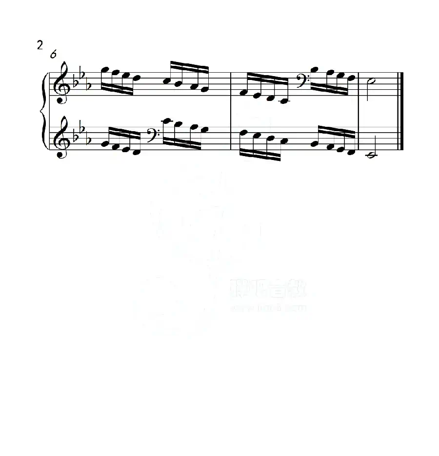 第五级 降E大调音阶（中国音乐学院钢琴考级作品1~6级）