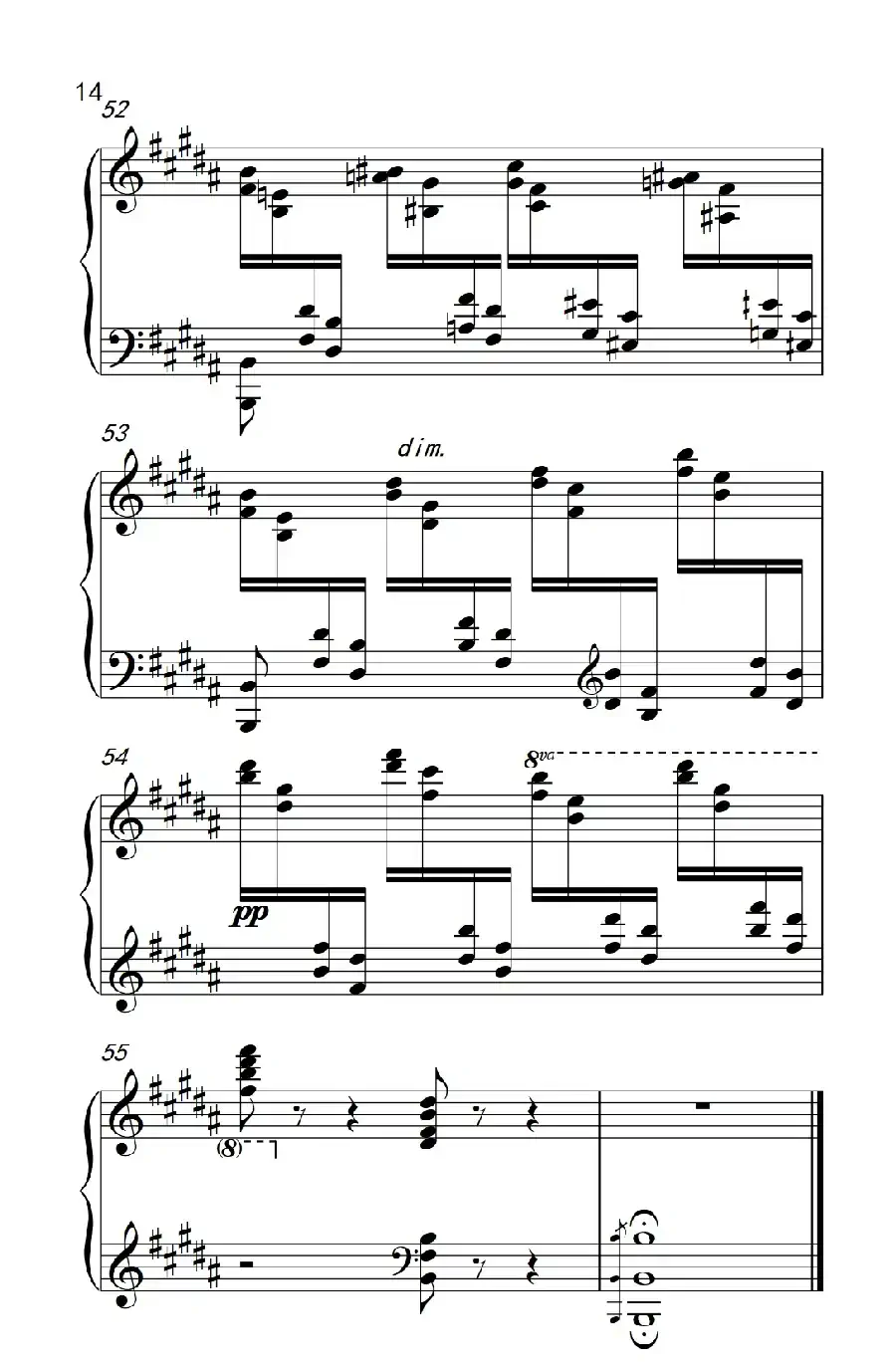 莫什科夫斯基 钢琴练习曲（第十五首）