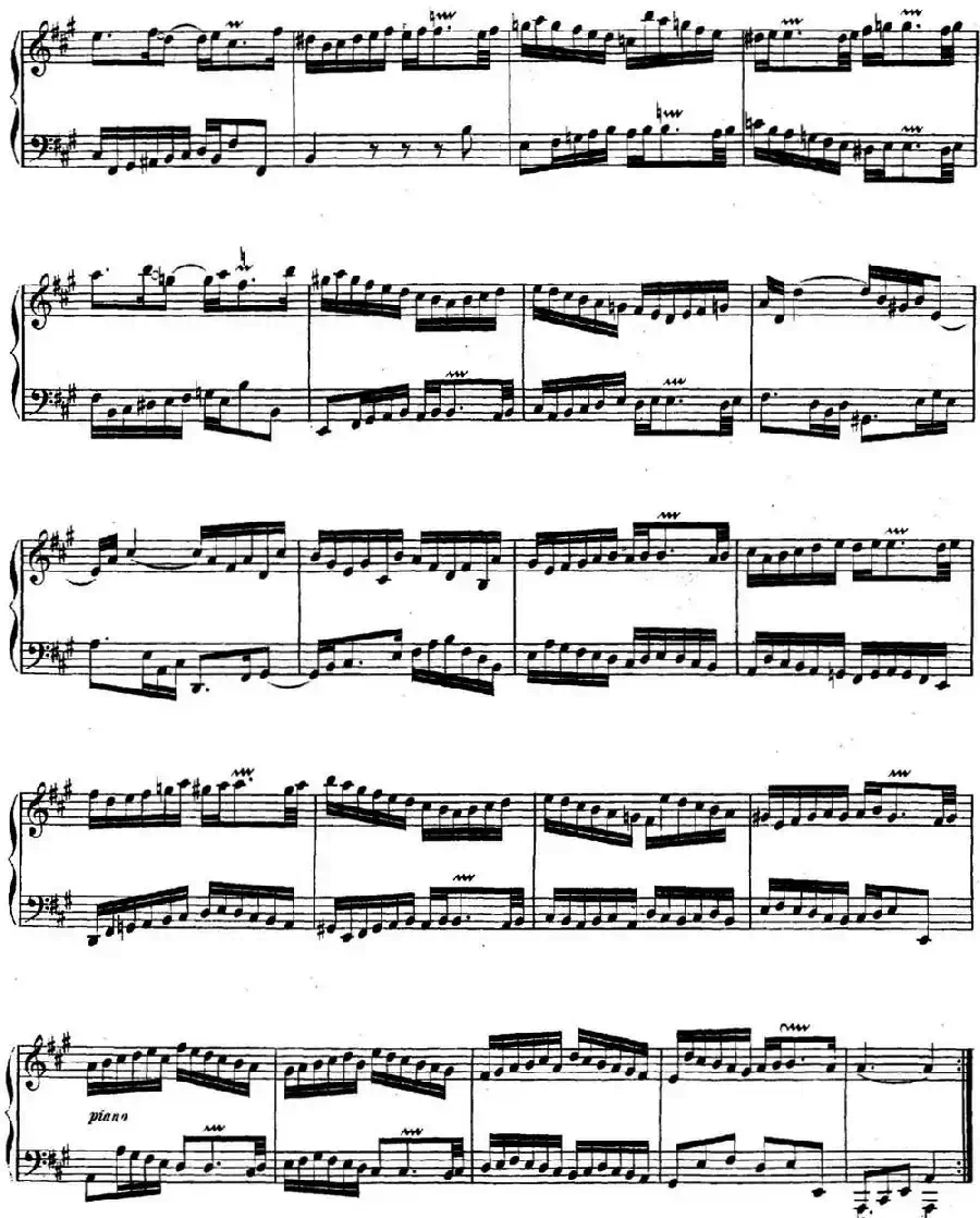 英国组曲No.1 巴赫 A大调 1st Suite BWV 806