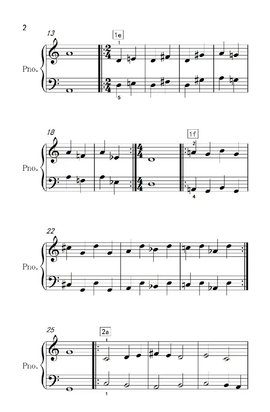附录:基础练习(巴托克 小宇宙 钢琴教程 1)
