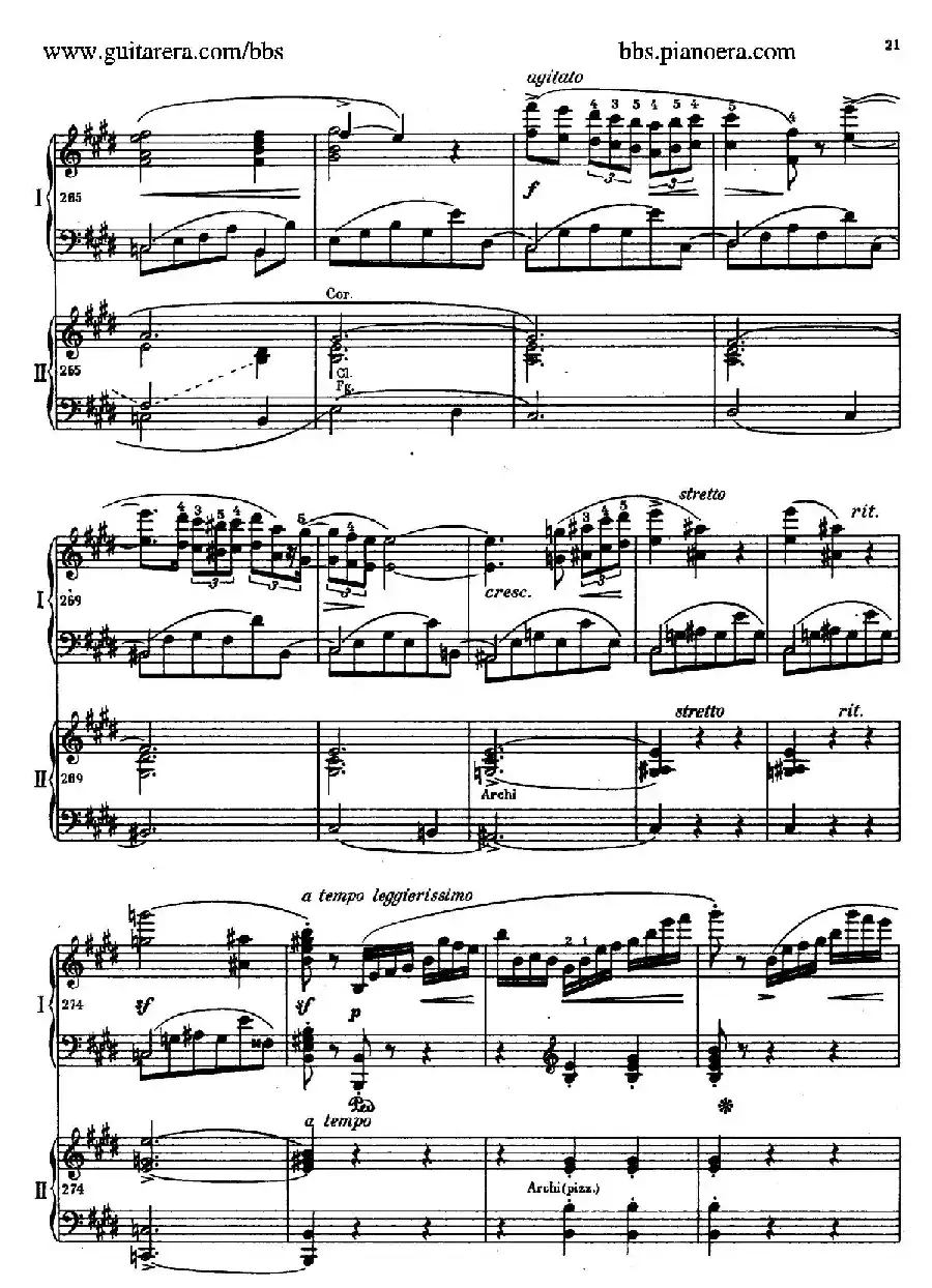 e小调第一钢琴协奏曲 Op.11（双钢琴版·第一乐章）