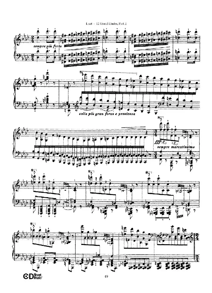 12 Grand Etudes S.137（12首华丽的练习曲·10）