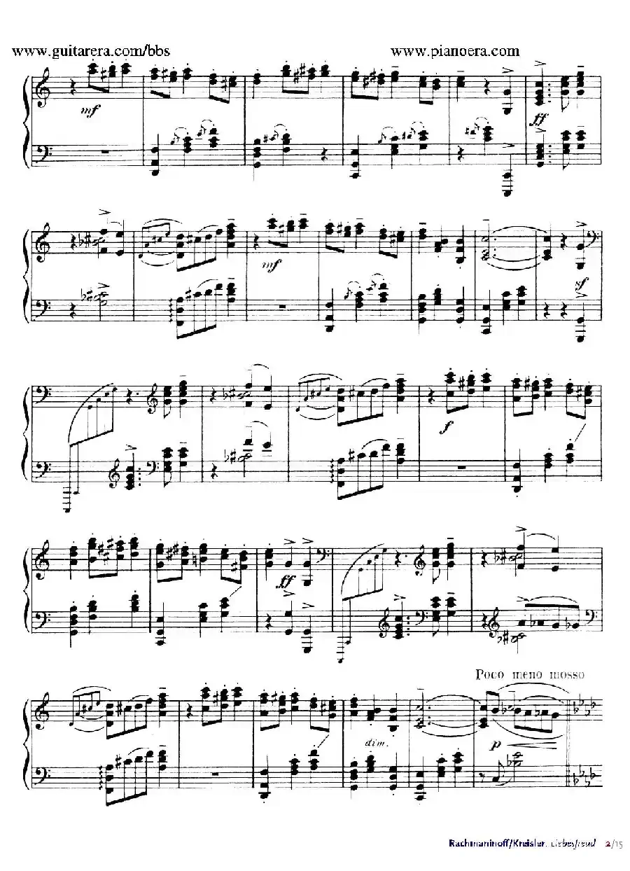 Liebesfreud（爱的喜悦）（钢琴独奏版）