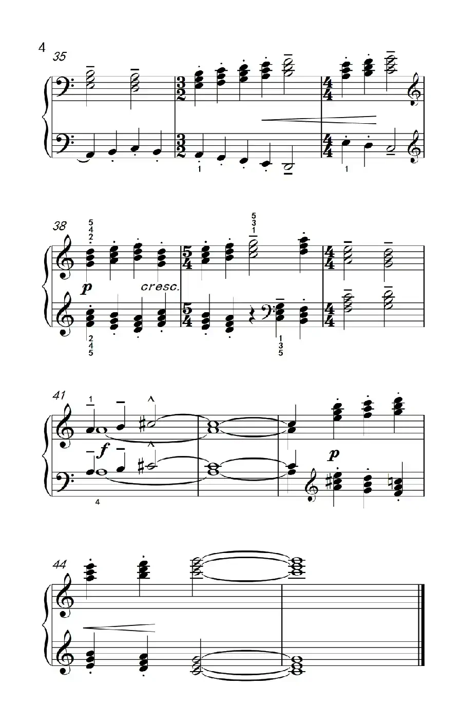 三和弦（巴托克 小宇宙 钢琴教程 4）