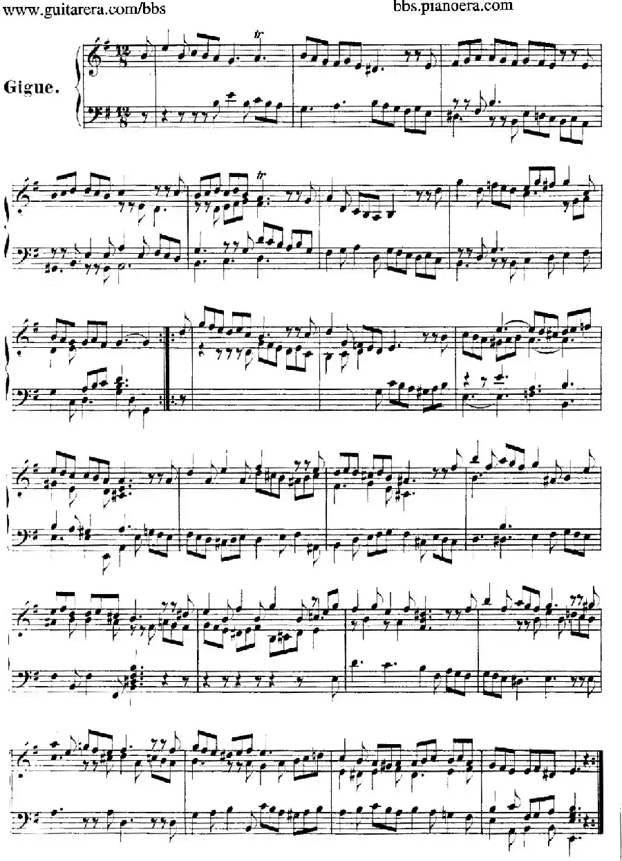Suite No.4 in e Minor HWV 429（e小调第四组曲）