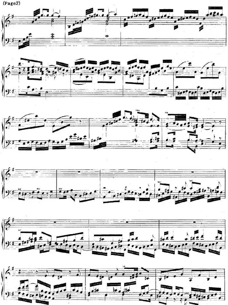 帕蒂塔6首德国组曲（No.6 e小调 巴赫 Partita e Minor BWV 830）