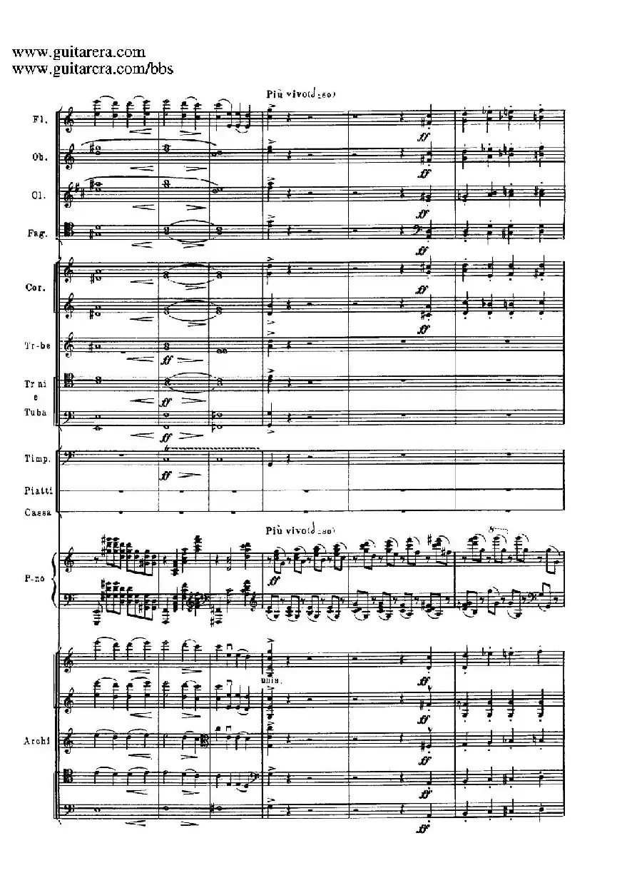 c小调第二钢琴协奏曲 Op.18（第三乐章总谱P25——37）