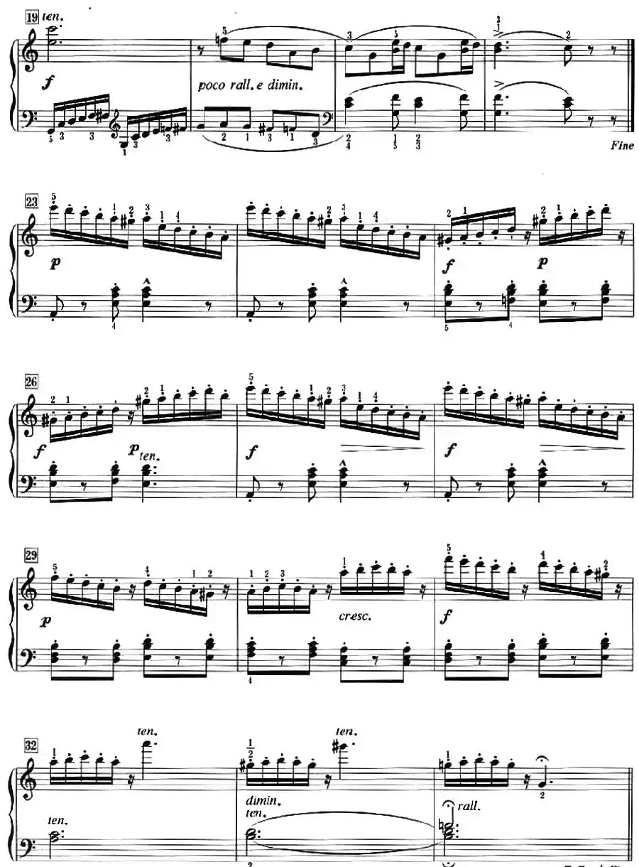 50首莱蒙钢琴练习曲 作品37（NO.37）