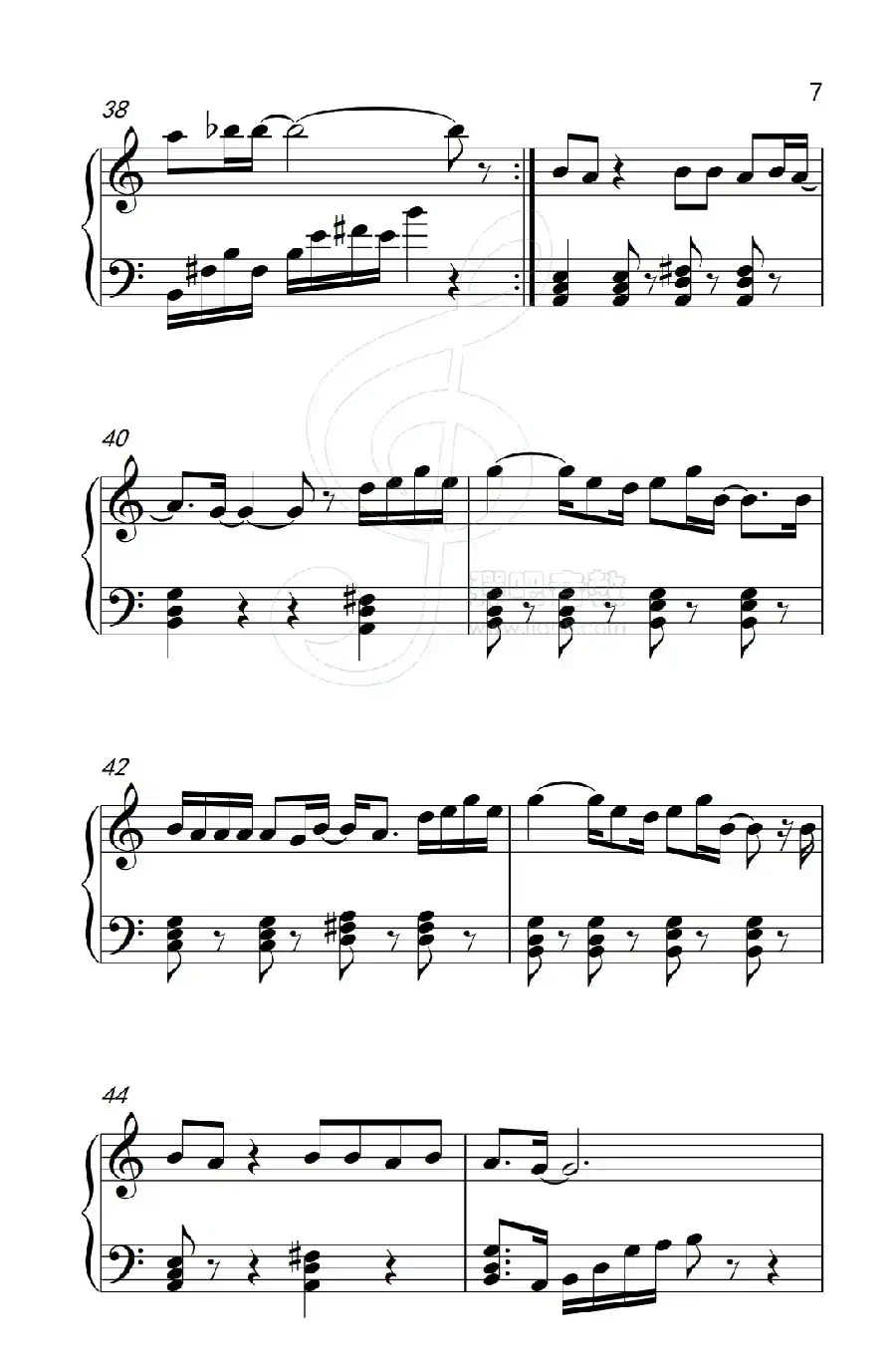 吻别（《弹吧音教》制谱版）