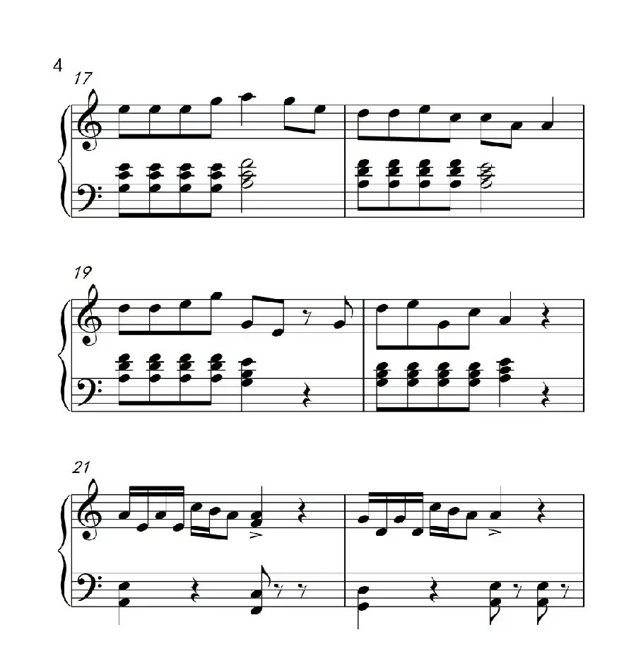 自由飞翔（《弹吧音教》制谱版）