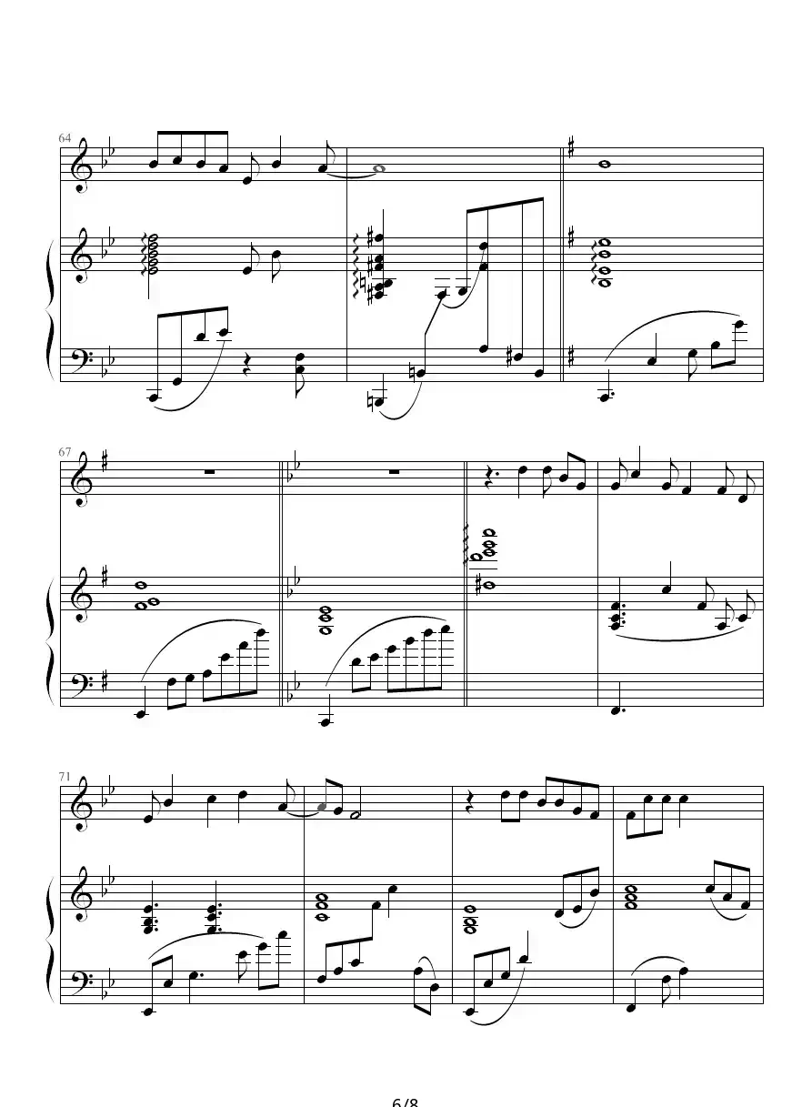 Ending（钢琴伴奏谱）