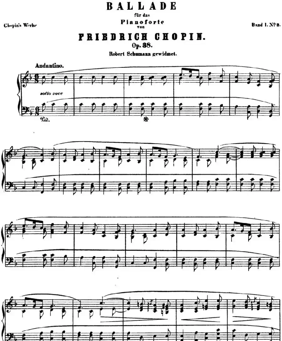 肖邦 叙事曲2 F大调 Chopin Ballade No.2 Op.38