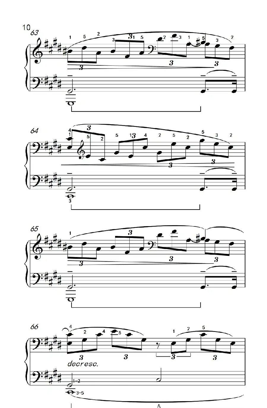 第十四号钢琴奏鸣曲（月光） 持续的慢板