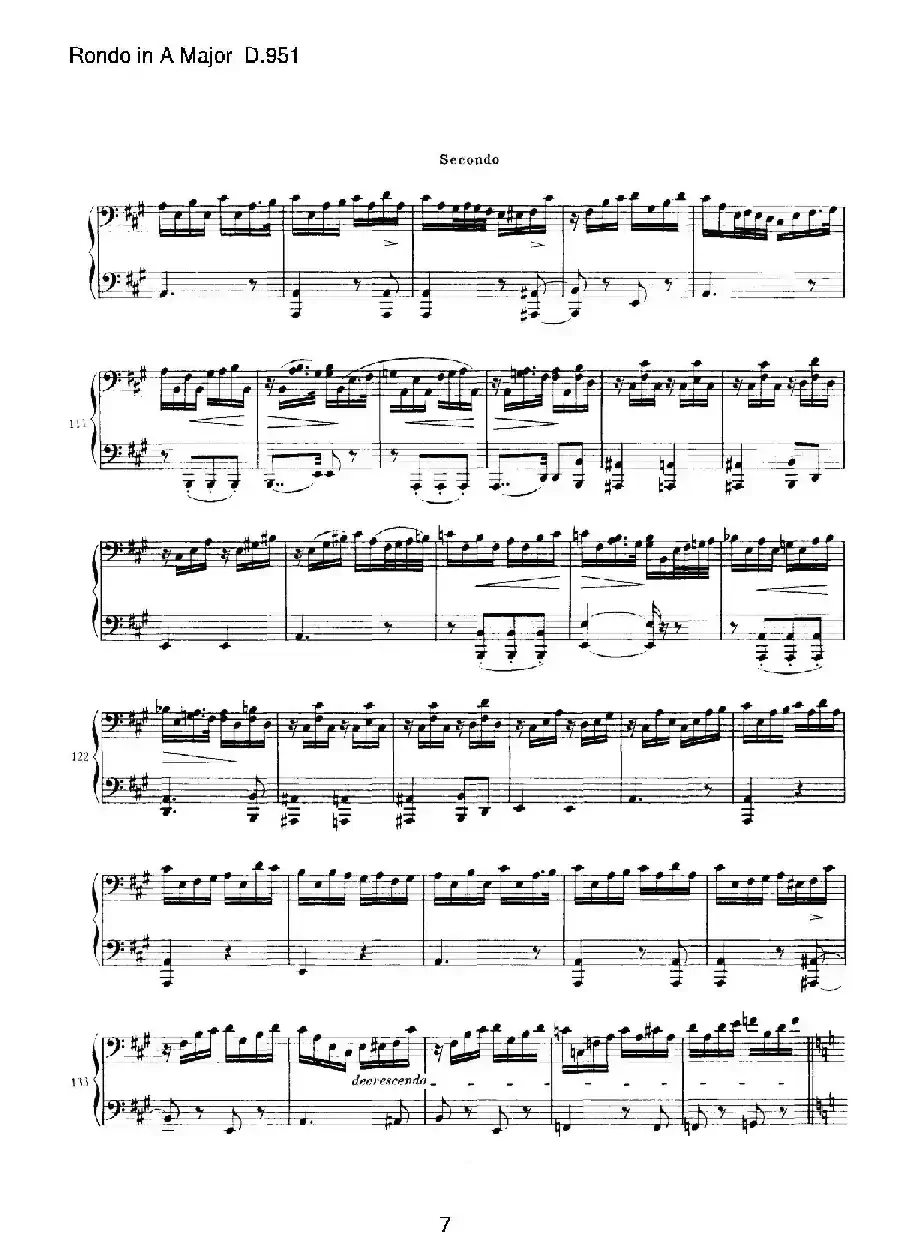 Grand Rondeau in A Major Op.107（A大调回旋曲·四手联弹）