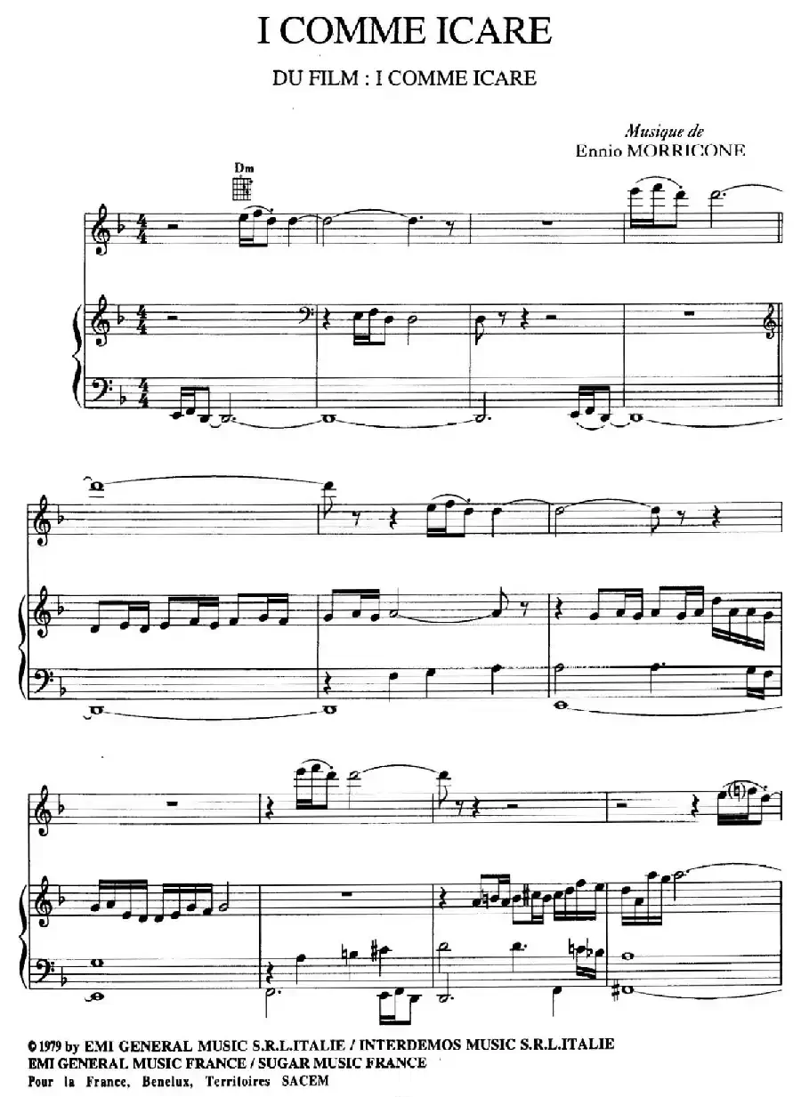 电影配乐大师莫瑞康最佳20首钢琴谱（Best of Ennio Morricone·10）