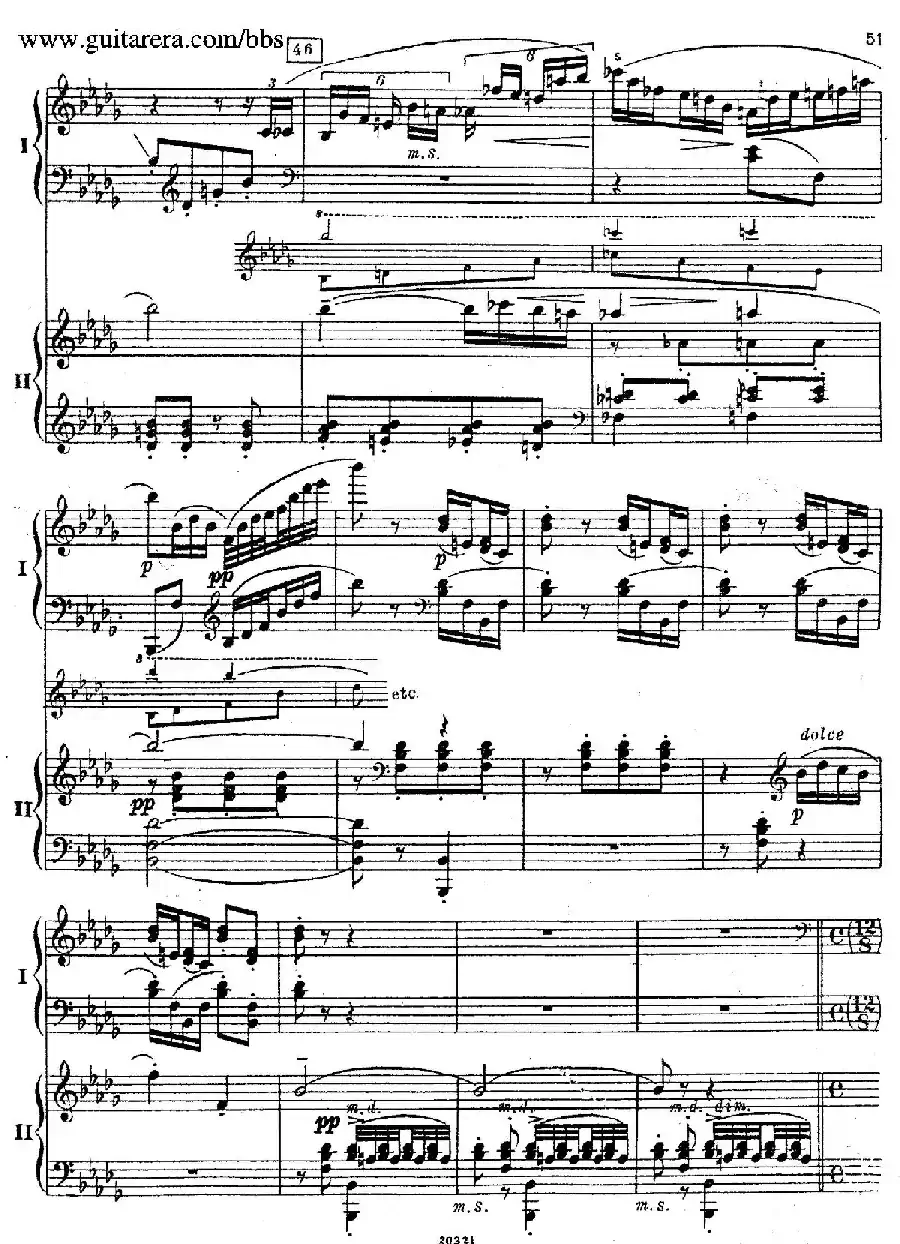 Rhapsody On A Theme Of Paganini Op.43（帕格尼尼主题狂想曲·双钢琴）（P41——60）