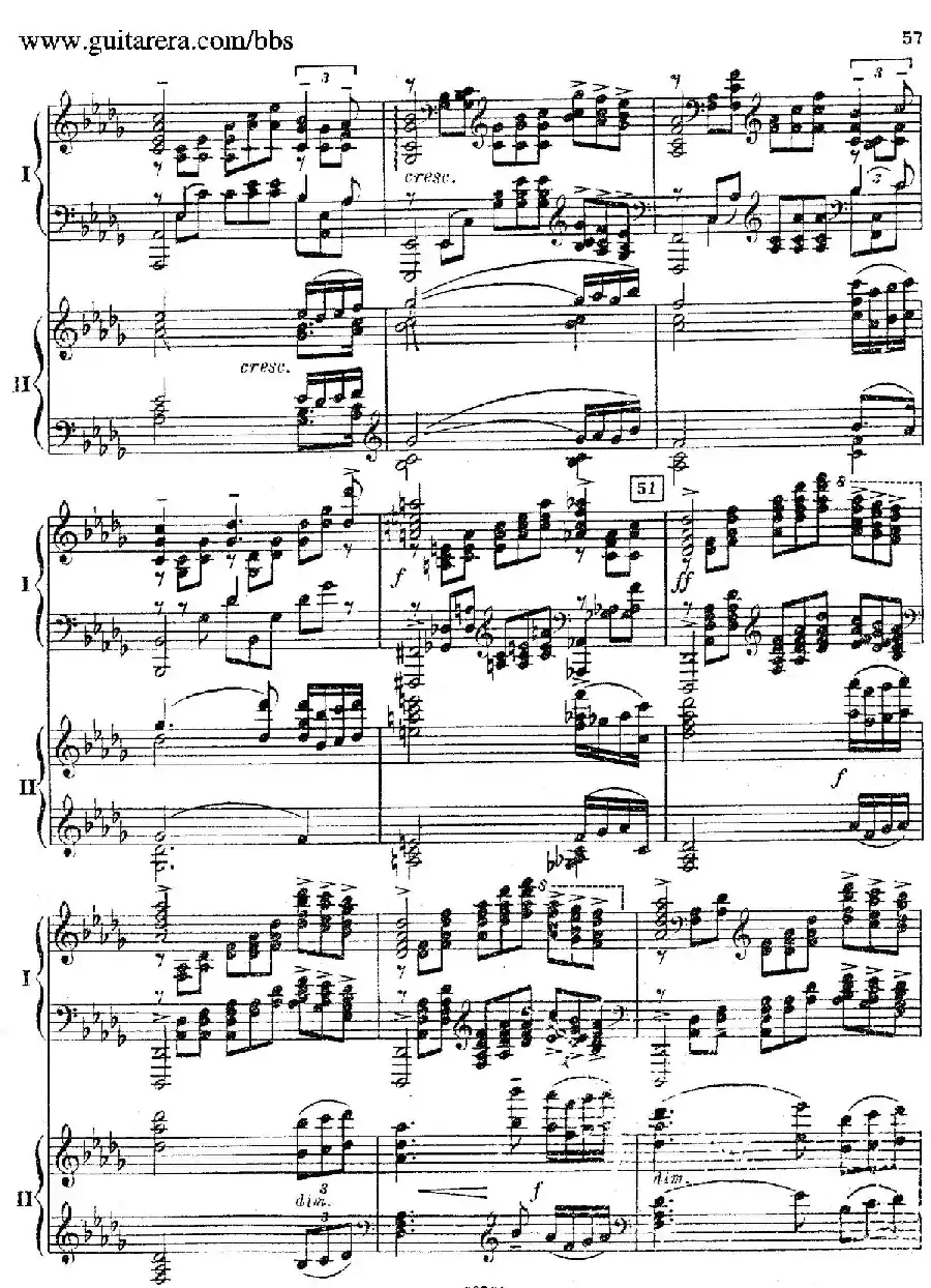 Rhapsody On A Theme Of Paganini Op.43（帕格尼尼主题狂想曲·双钢琴）（P41——60）