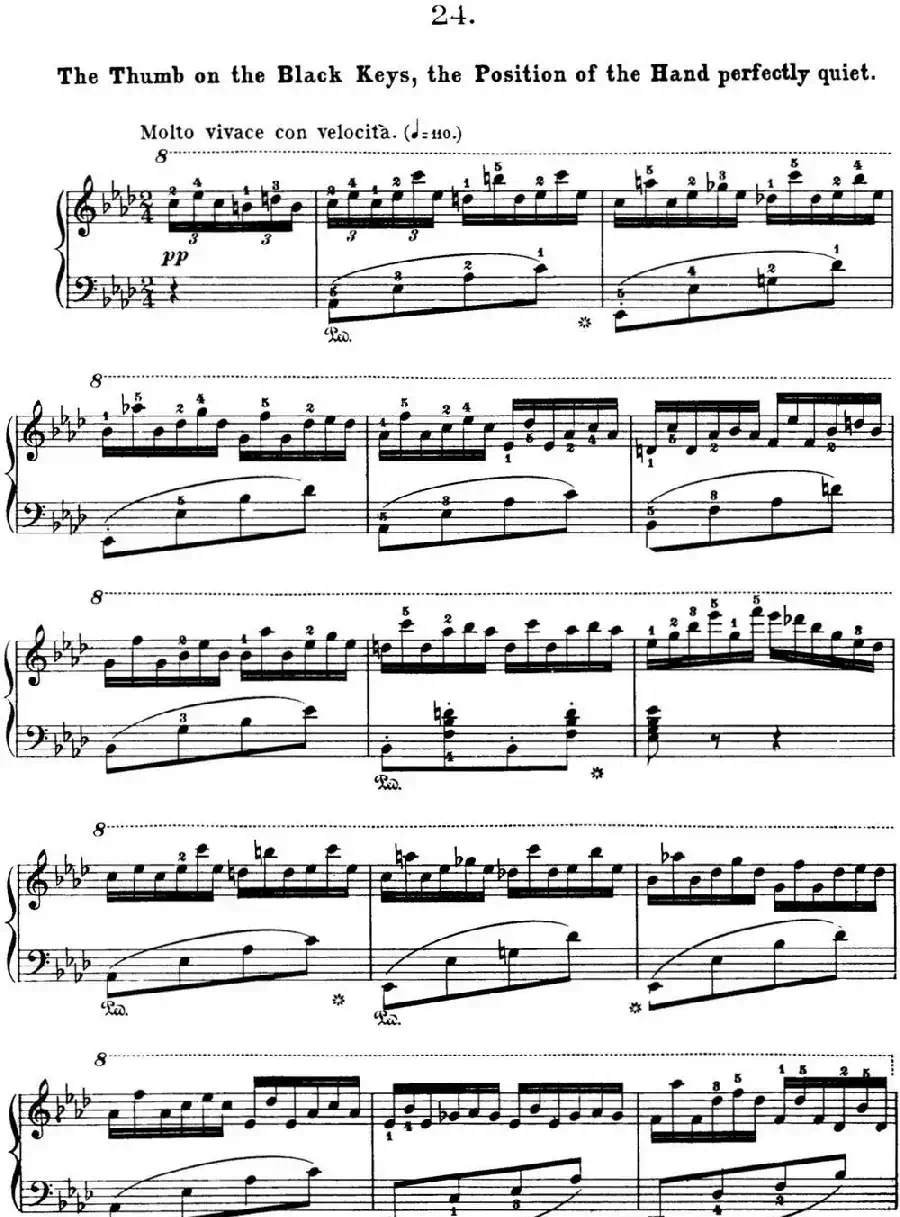 50首车尔尼Op.740钢琴手指灵巧技术练习曲（NO.24）