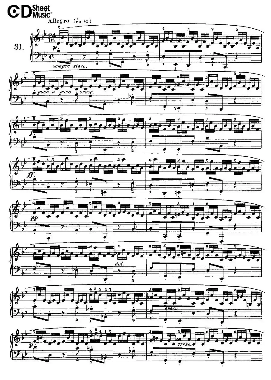 Cramer - 84 exercices（31—35）（克拉莫84首钢琴练习曲）