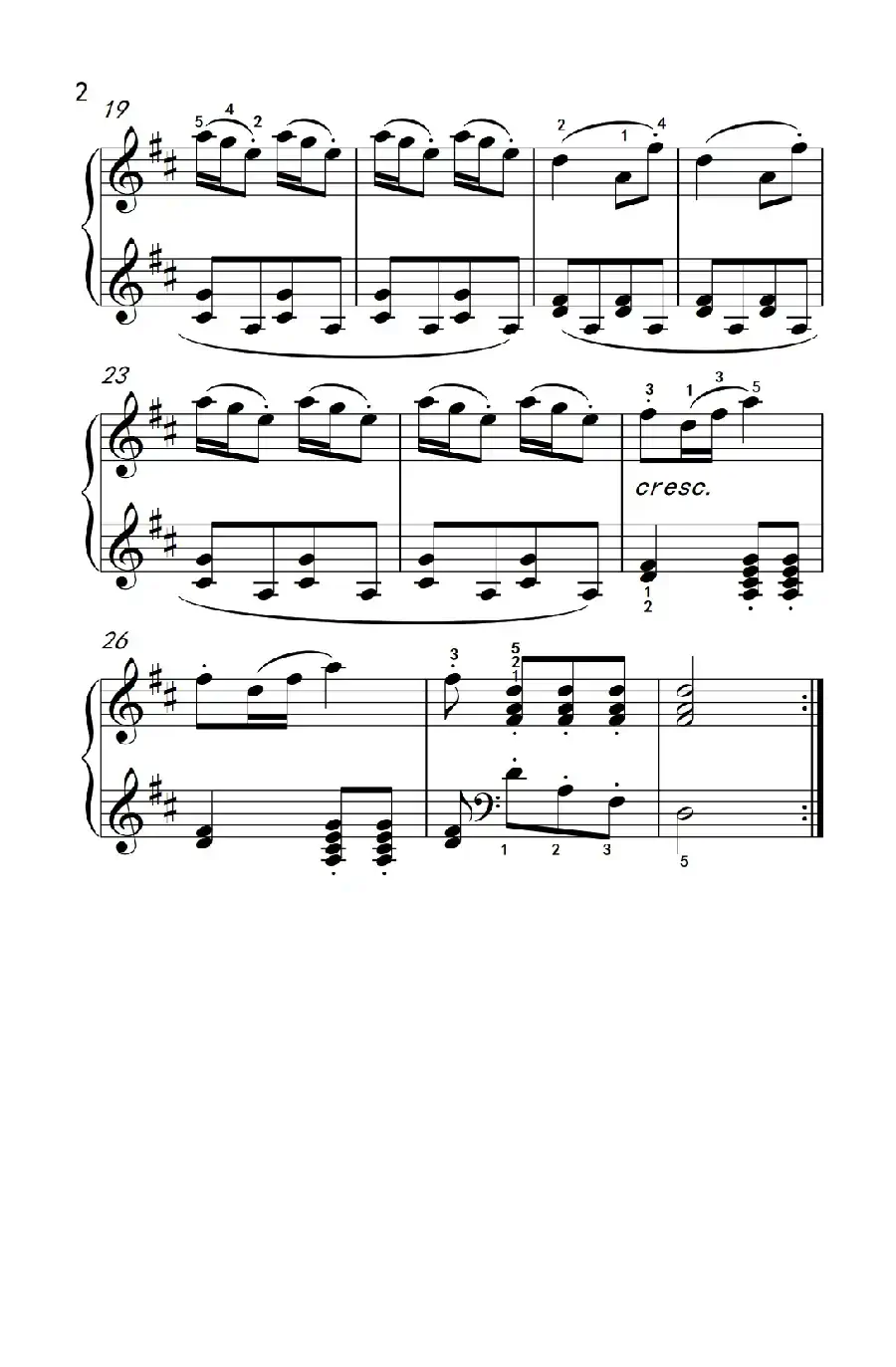 猎人们的合唱（老年大学 钢琴教程 2）