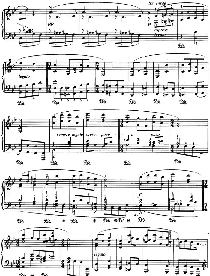 不可不弹的世界钢琴名曲：如歌的行板