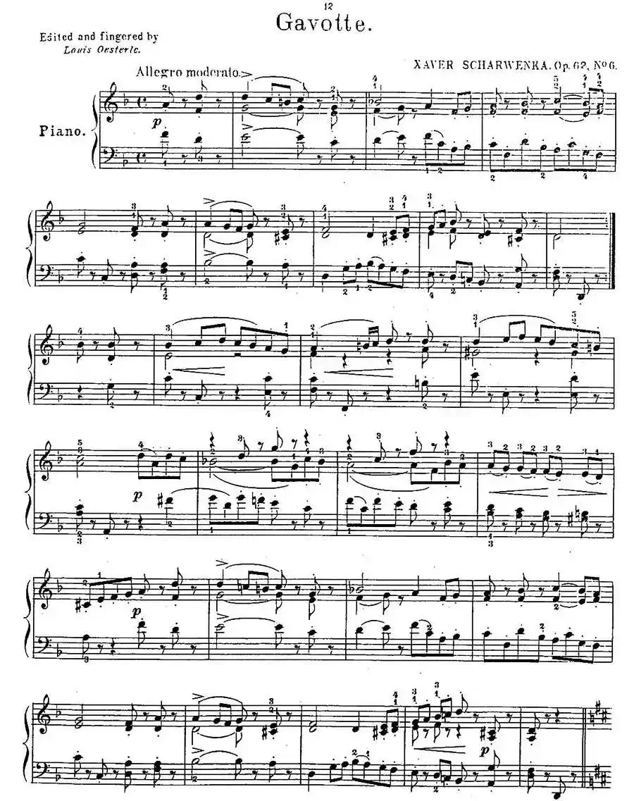 Album f the Young Op·62（6· 加沃特舞曲 Gavotte，d小调）