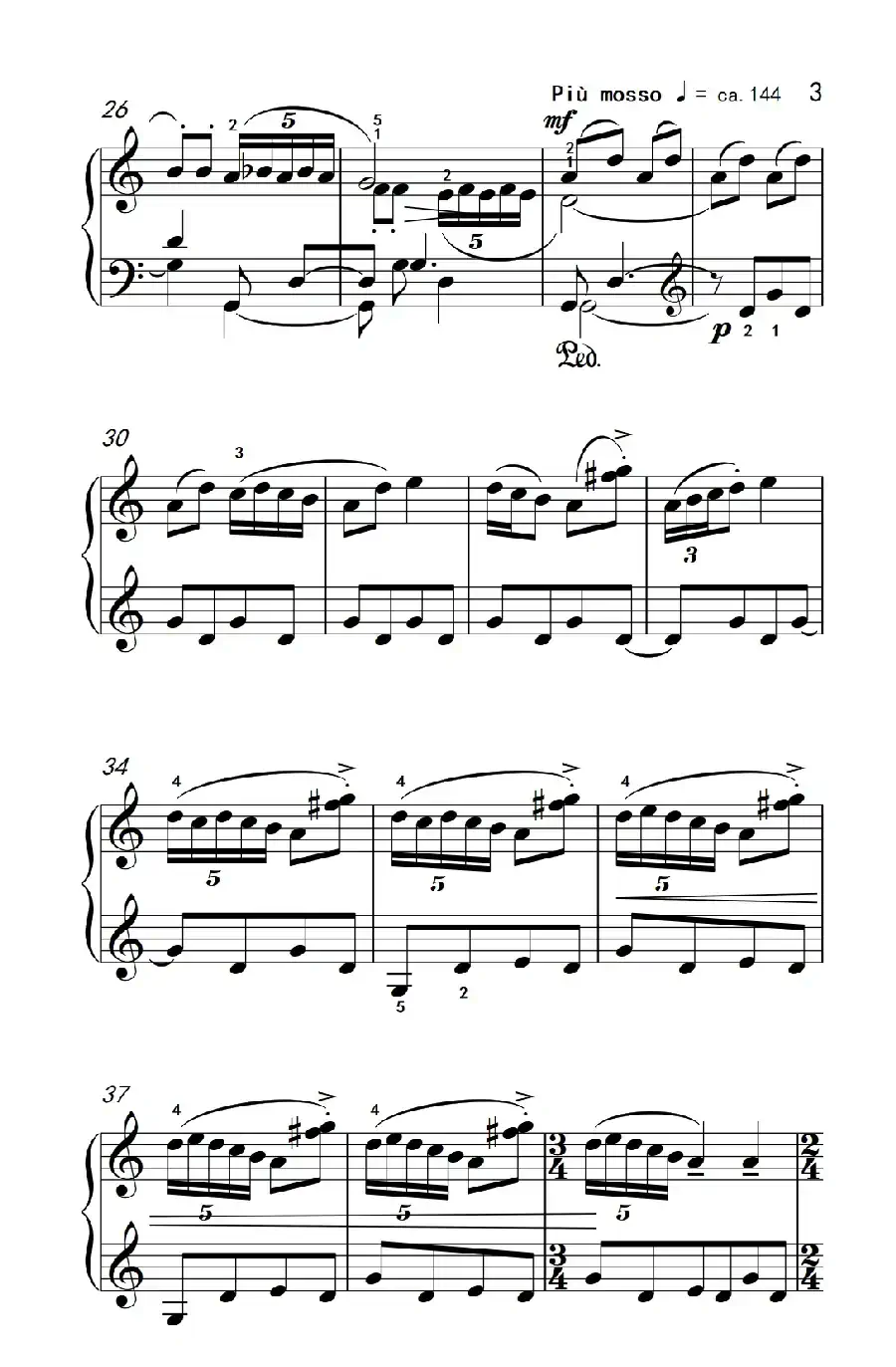 风笛(巴托克 小宇宙 钢琴教程 5)