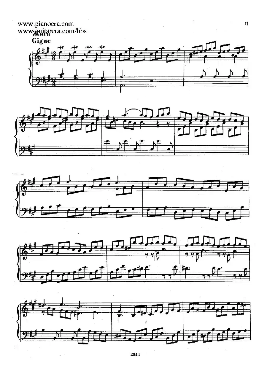 Suite No.1 in A Major HWV 426（A大调第一组曲）