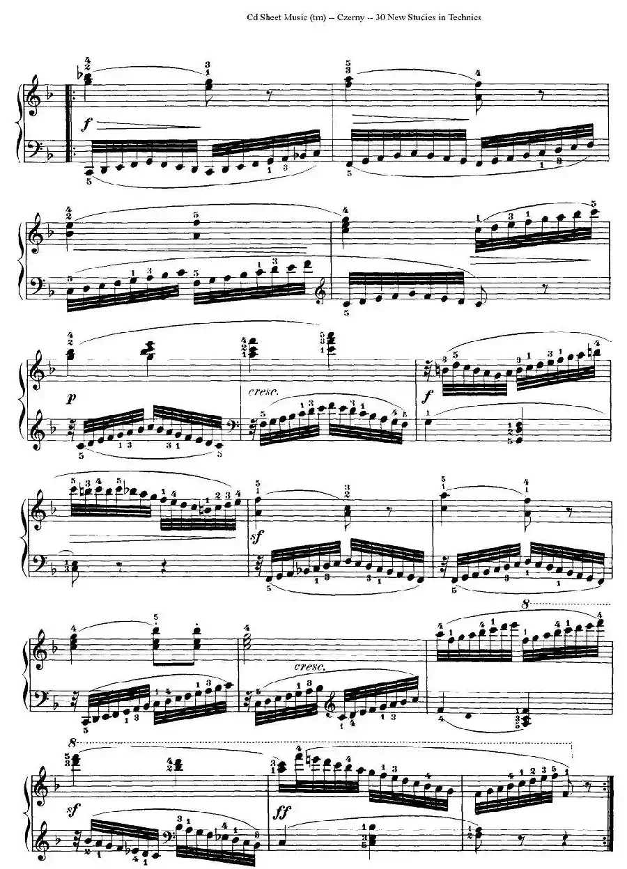 Czerny - 30 New Studies - 9（车尔尼Op849 - 30首练习曲）