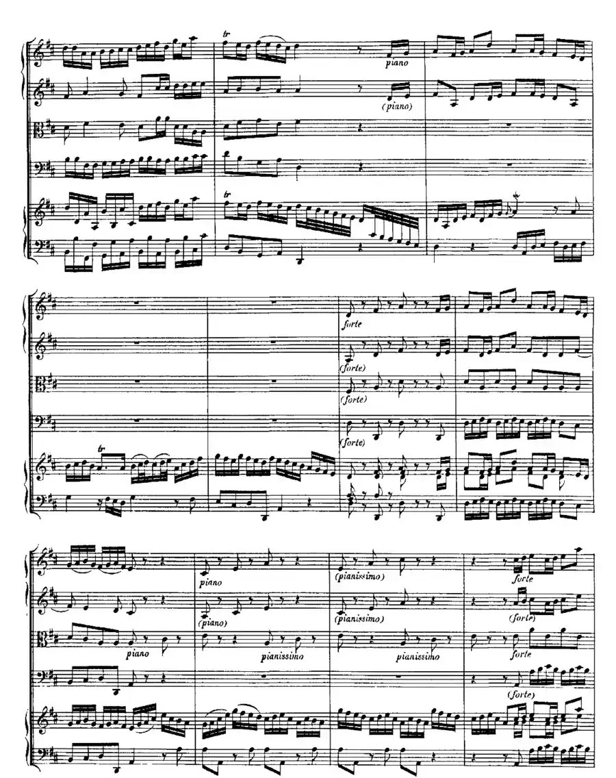 Harpsichd Concerto in D Maj BWV 1054（D大调第三号古钢琴协奏曲·总谱）